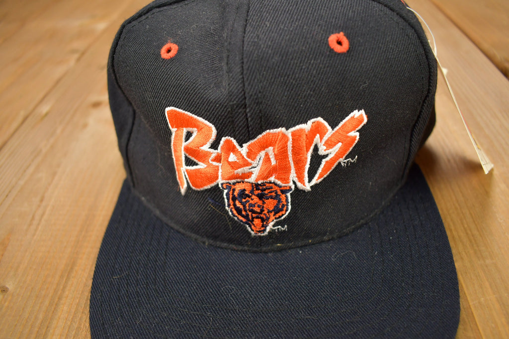 Vintage 1990s Headstock Chicago Bears NFL New Era Snap Back Hat