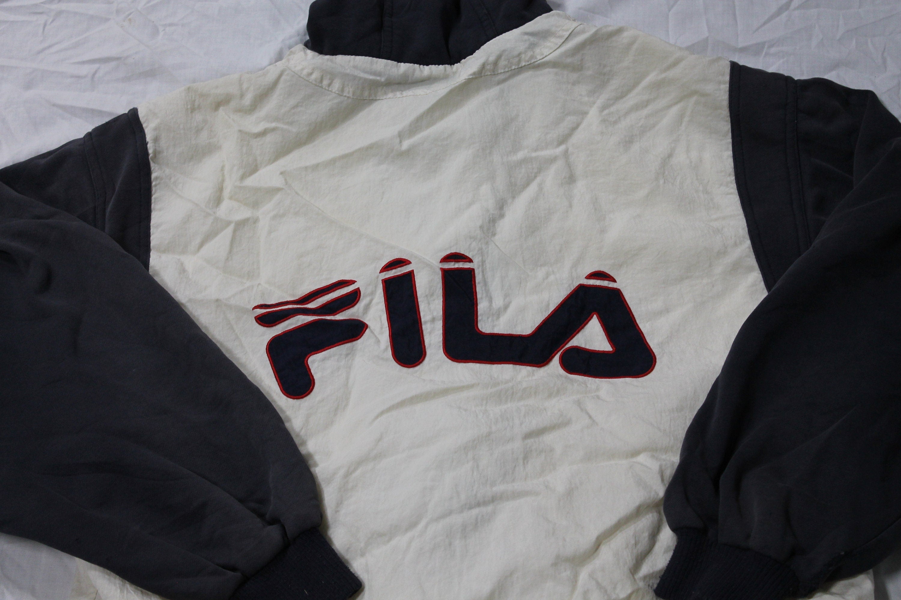 Vintage 1990s Fila Hooded Sweater Jacket