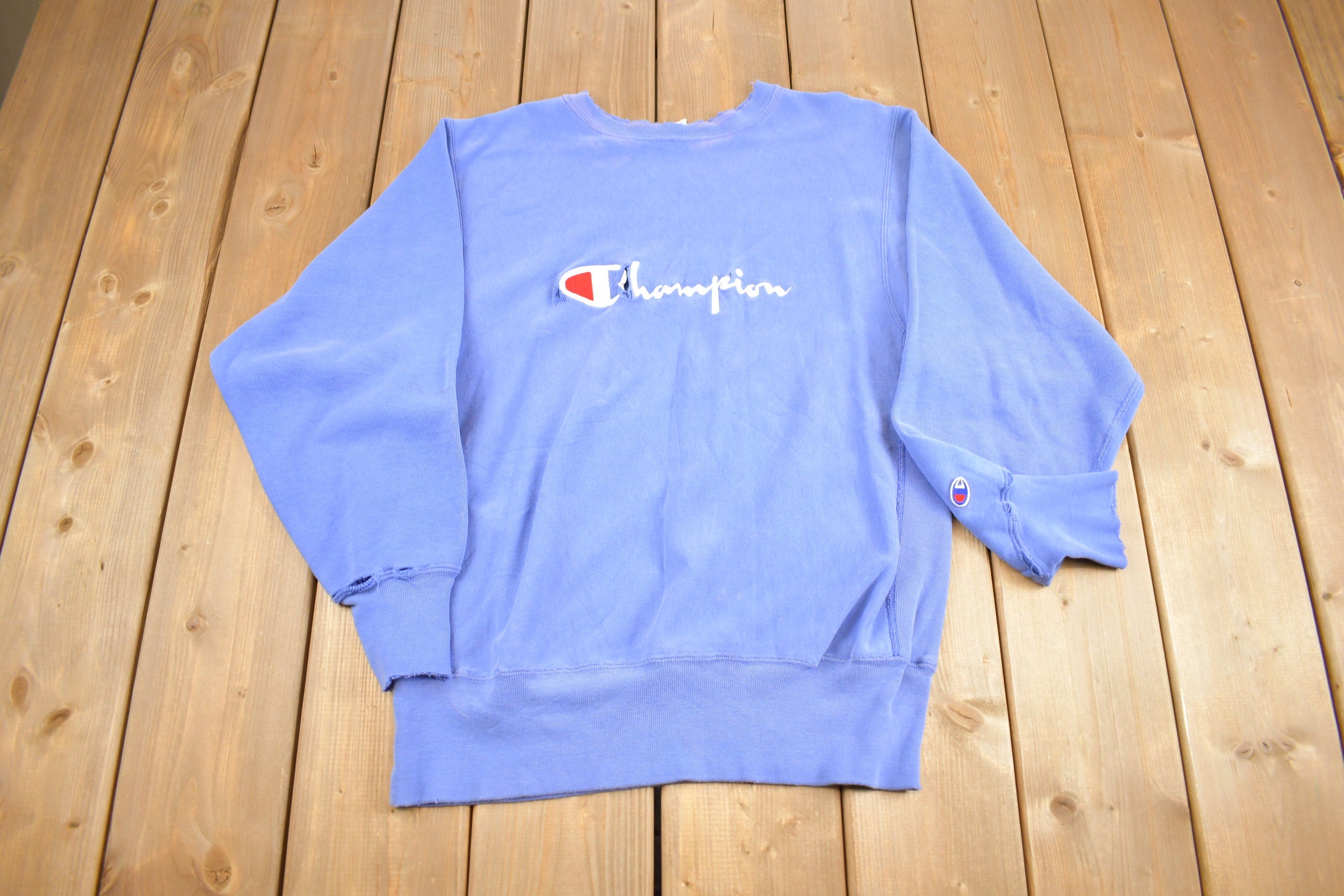 Vintage 1990s Naturally Distressed Champion Reverse Weave Sweatshirt