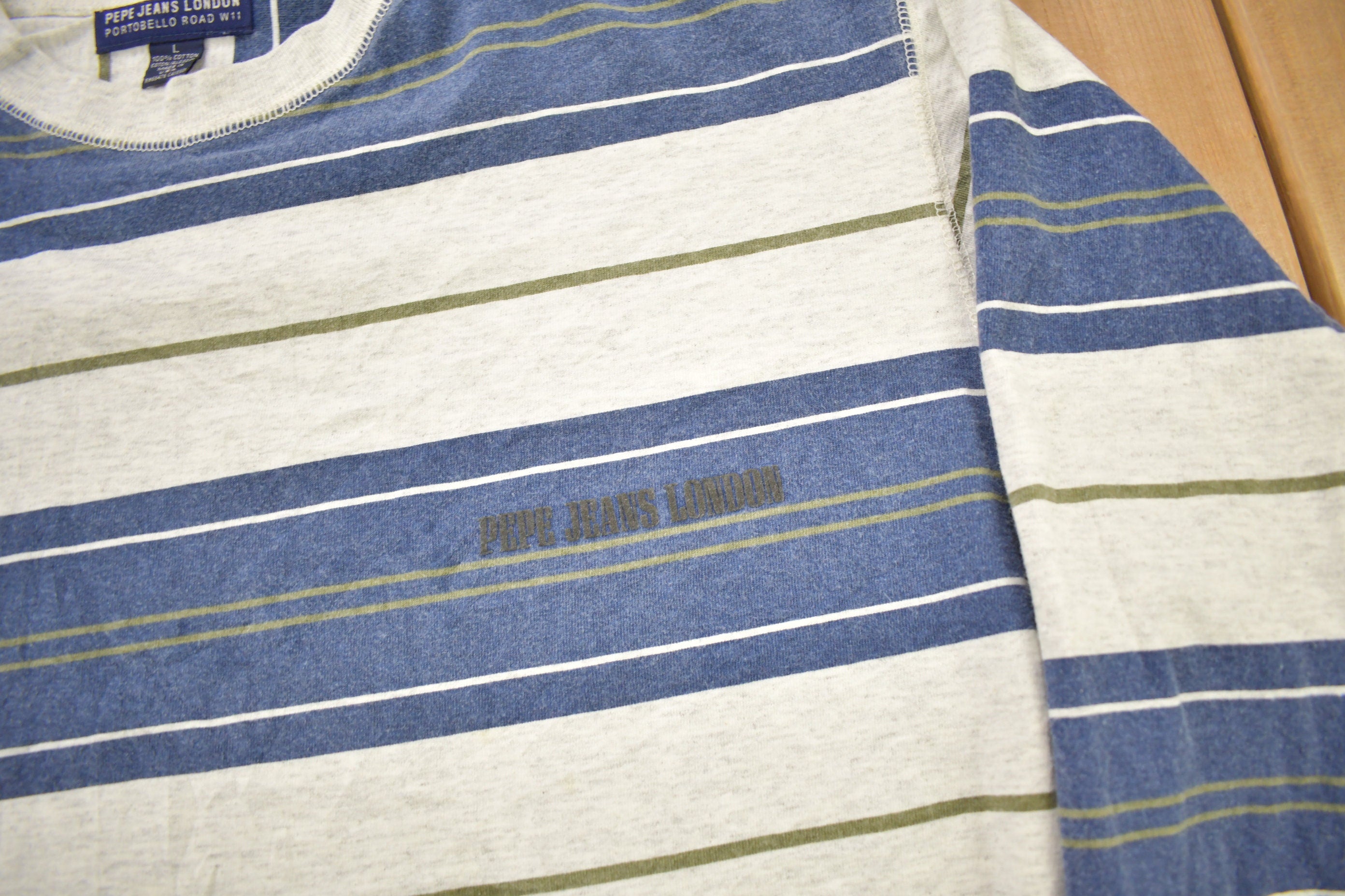 Vintage 1990s Pepe Jeans London Striped Crewneck Sweatshirt