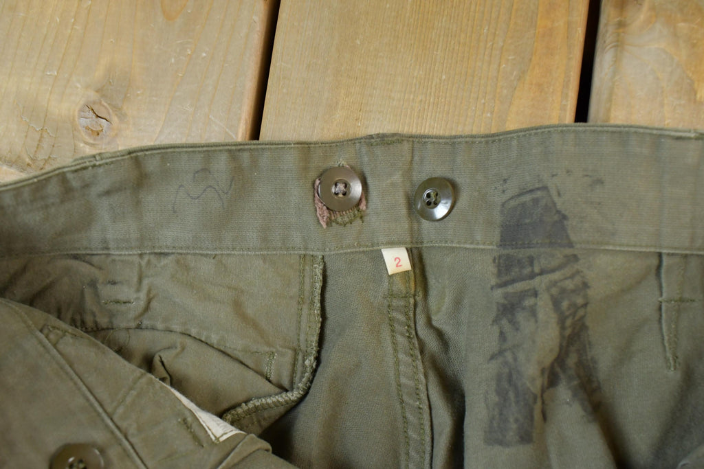 Vintage 1990s Army Green Cargo Pants Size 33 x 27