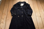 Vintage 1970s Lou Ritchie Velour Full Length Double Breasted Coat