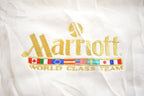 Vintage 1990s Marriott World Class Team Embroidered Crewneck Sweatshirt Made In USA