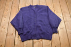 Vintage 1990s Venehsa Furry Knit Lined Button Up Top