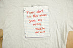 Vintage 1990s Funny Note Husband & Wife Graphic T-Shirt