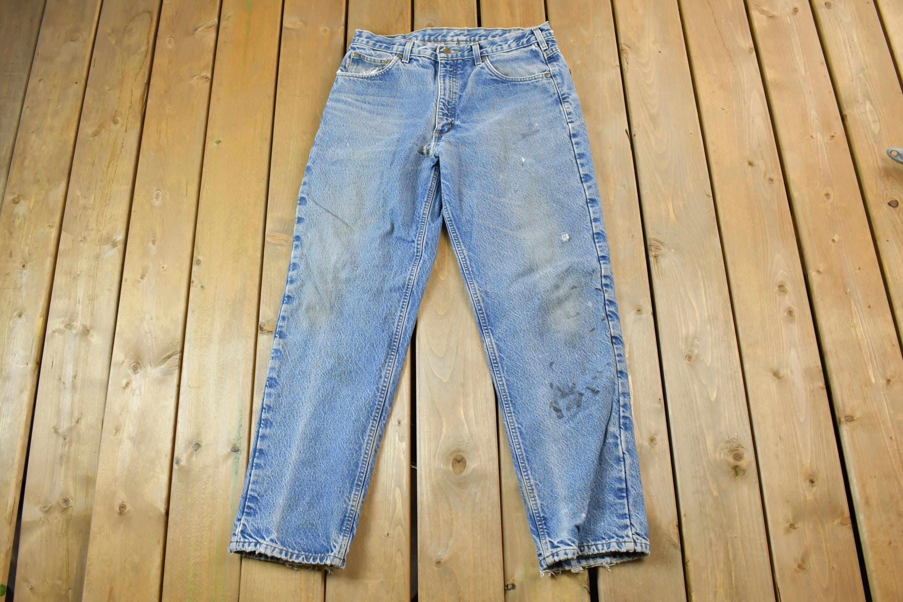 Vintage 1990s Carhartt Lined Work Denim Jeans Size 34 x 32