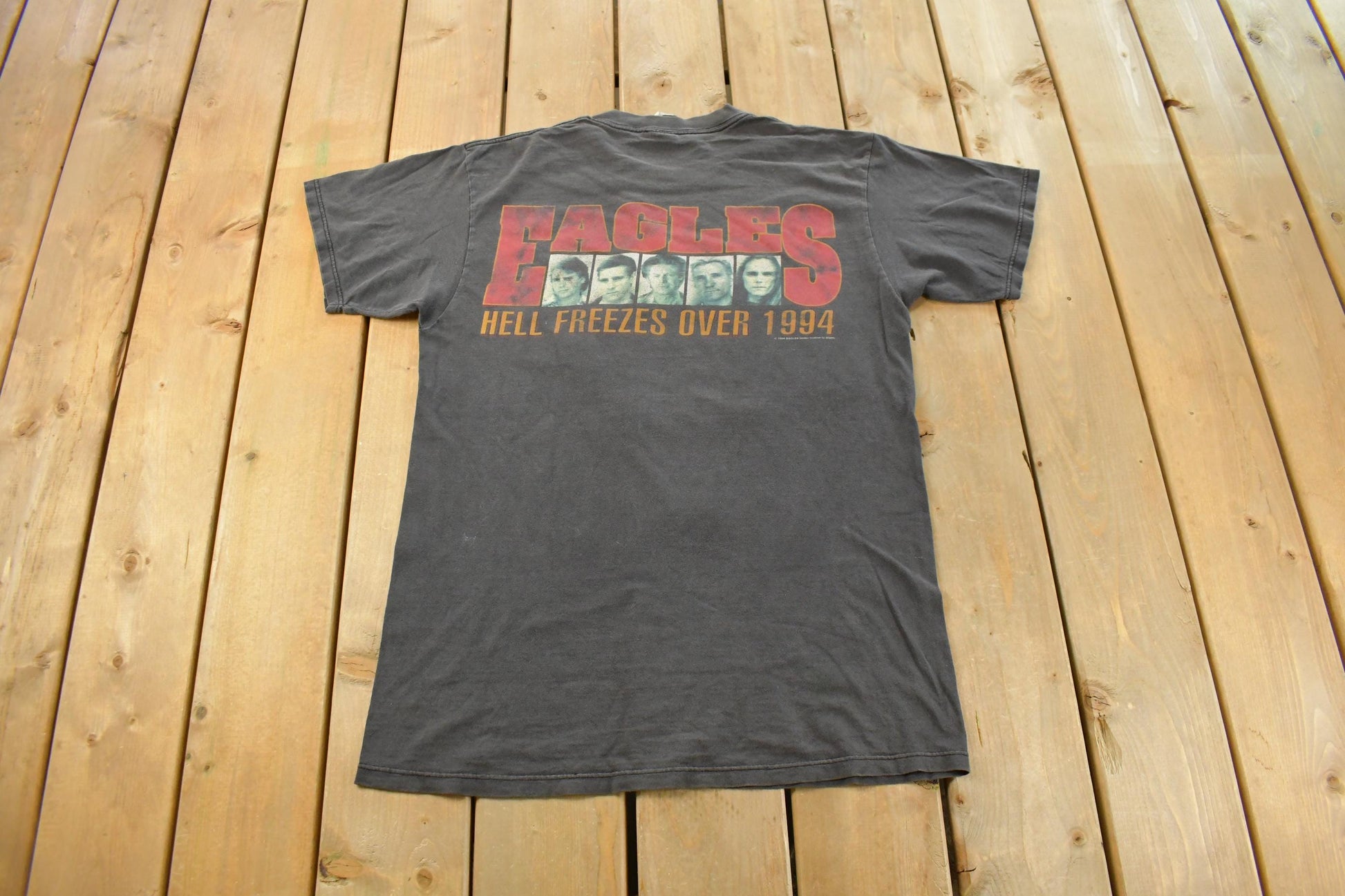 Vintage 1994 Eagles Hotel California Hell Freezes Over Tour Band T-Shirt Men's XL