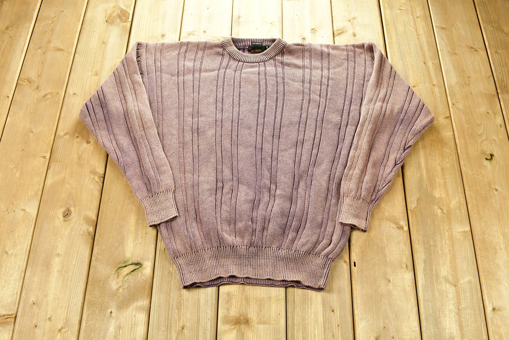 Vintage 1980s Holt Renfrew Hand Frame Knit Knitted Sweater