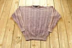 Vintage 1980s Holt Renfrew Hand Frame Knit Knitted Sweater