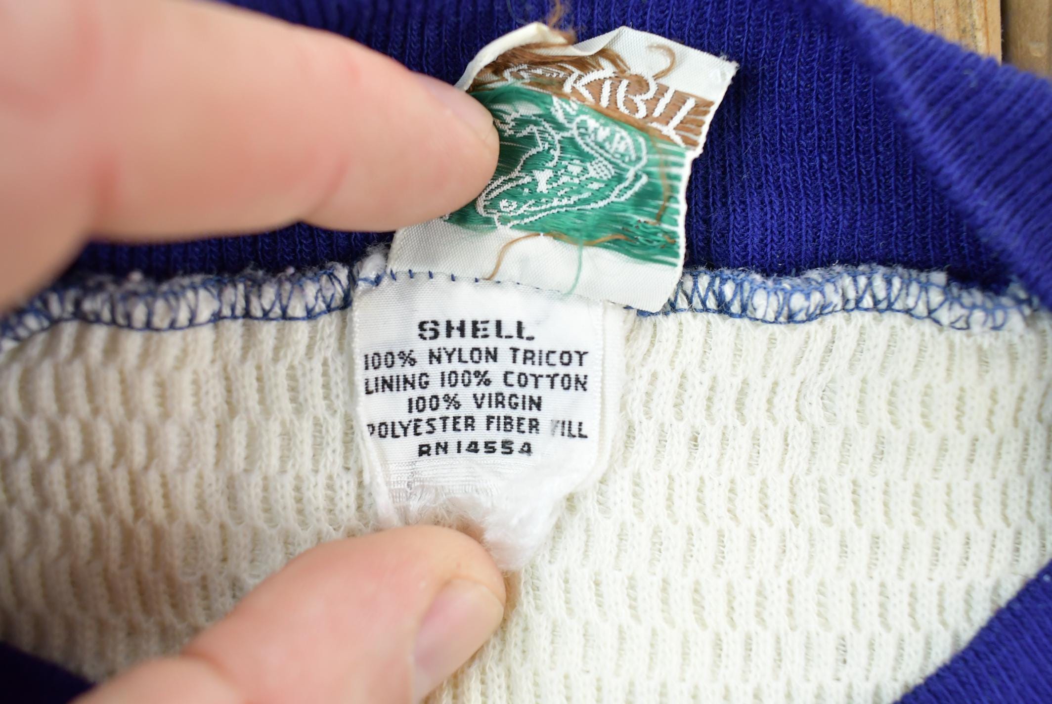 Vintage 1960s R Ribit Pleated Thermal Crewneck Sweater  60s Crewneck  Made In USA  Preppy 70s Sweater