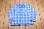Vintage 1990s John Blair Plaid Lined Button Up Shirt