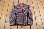Vintage 1990s Winlit Leather Button Up Jacket