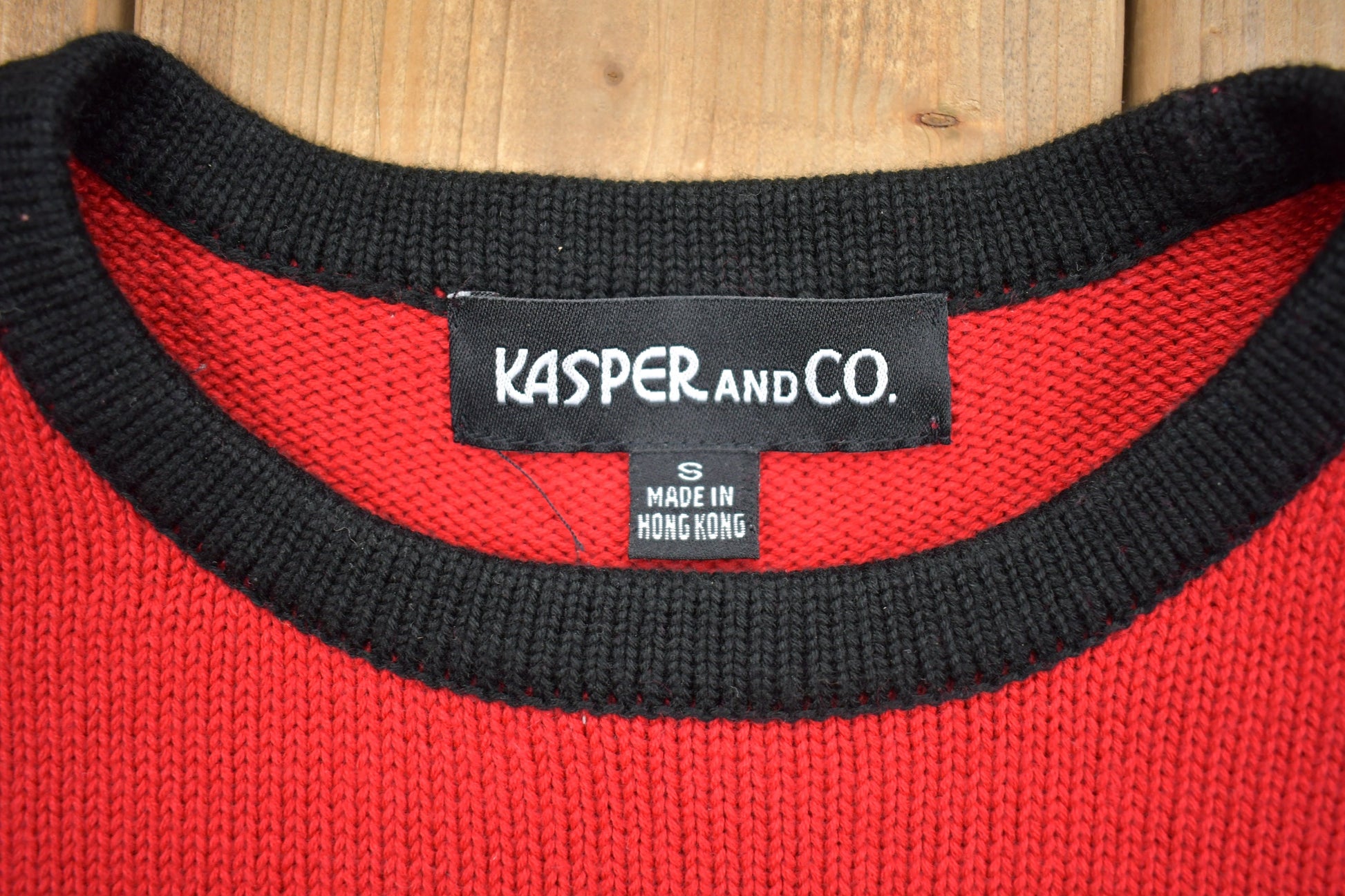 Vintage 1990s Abstract Color Block Knitted Sweater / Vintage 90s Crewneck / Pattern Sweater / Outdoor / Hand Knit / Pullover Sweatshirt