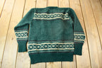 Vintage 1980s Polo Ralph Lauren Snowflake Knit Crewneck Sweater