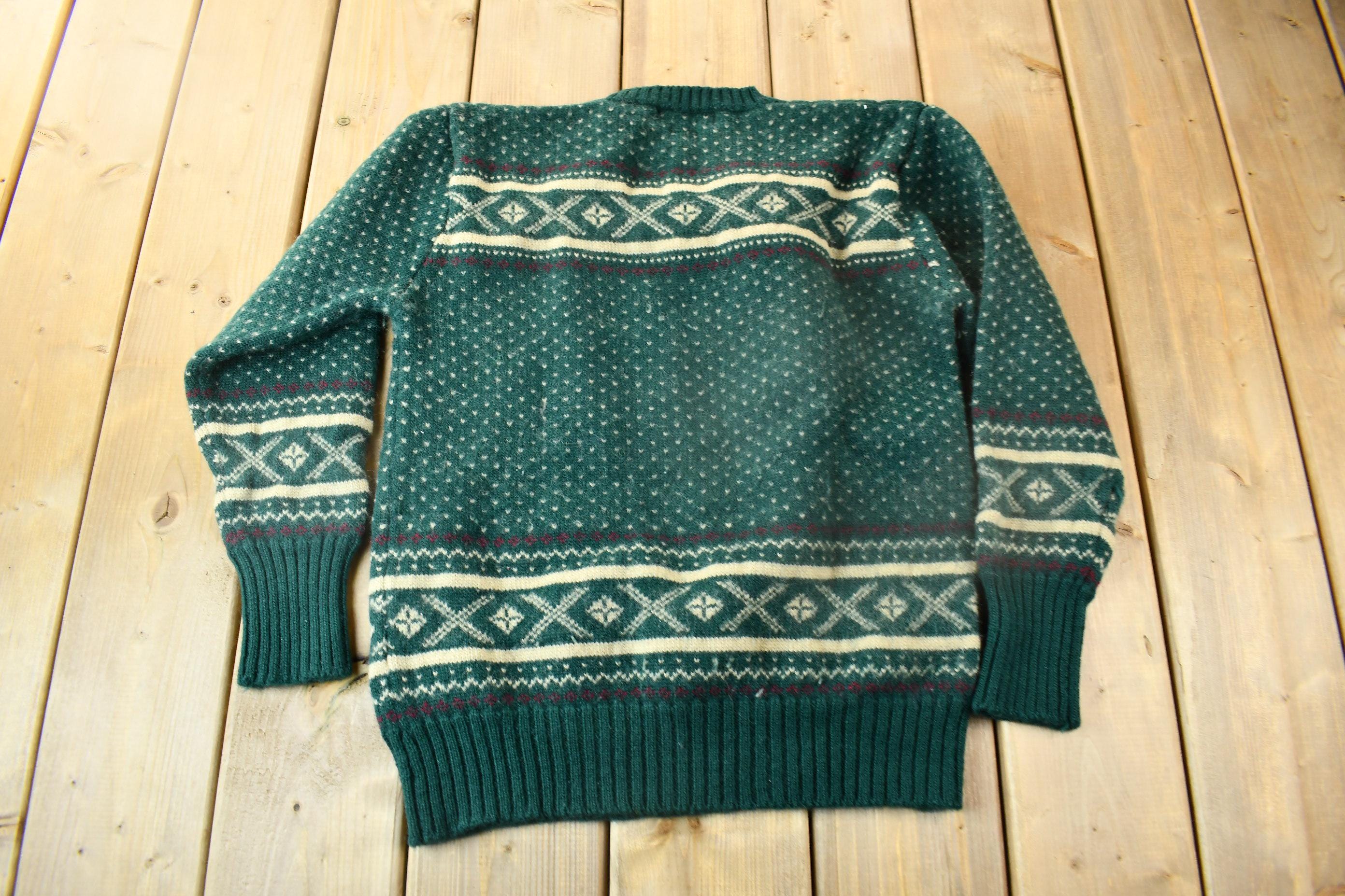 Vintage 1980s Polo Ralph Lauren Snowflake Knit Crewneck Sweater