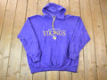 Vintage 1990s Minnesota Vikings NFL Hoodie Sweatshirt / Made In USA / Football / Sportswear / Americana