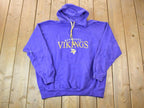 Vintage 1990s Minnesota Vikings NFL Hoodie Sweatshirt / Made In USA / Football / Sportswear / Americana