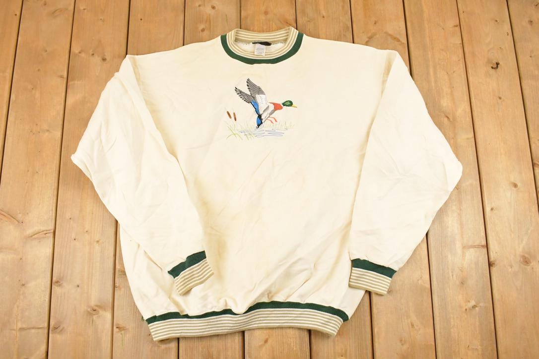 Vintage 1990s Marsh Mallard Duck Crewneck Sweatshirt Men's XL