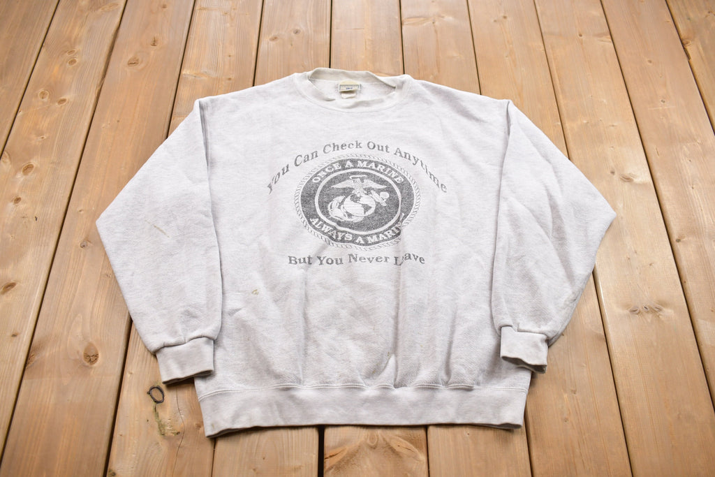 Vintage 1990s Lee Heavyweight Marine Crewneck Sweatshirt