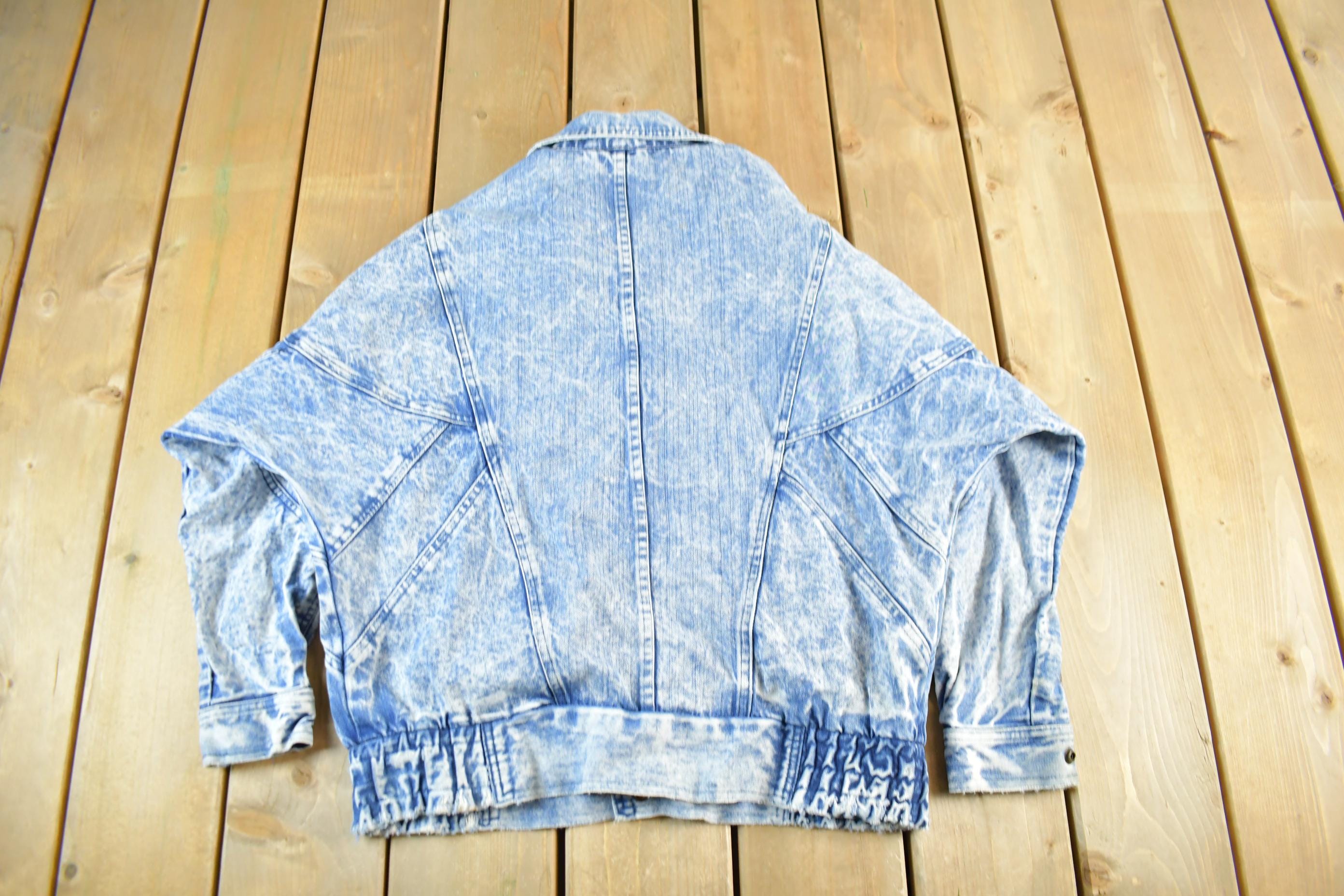 Vintage 1990s Acid Wash Denim Jean Jacket Women's M / Denim Jacket / Streetwear / Boho Hippie