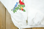 Vintage 1990s Multi Bird All Over Print Embroidered Crewneck Sweater