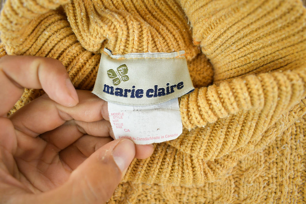 Vintage 1990s Marie Claire Knit Turtleneck Sweater Women's Large