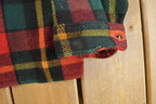 Vintage 1960s Red Plaid True Vintage Flannel Shirt Jacket Men's XL /