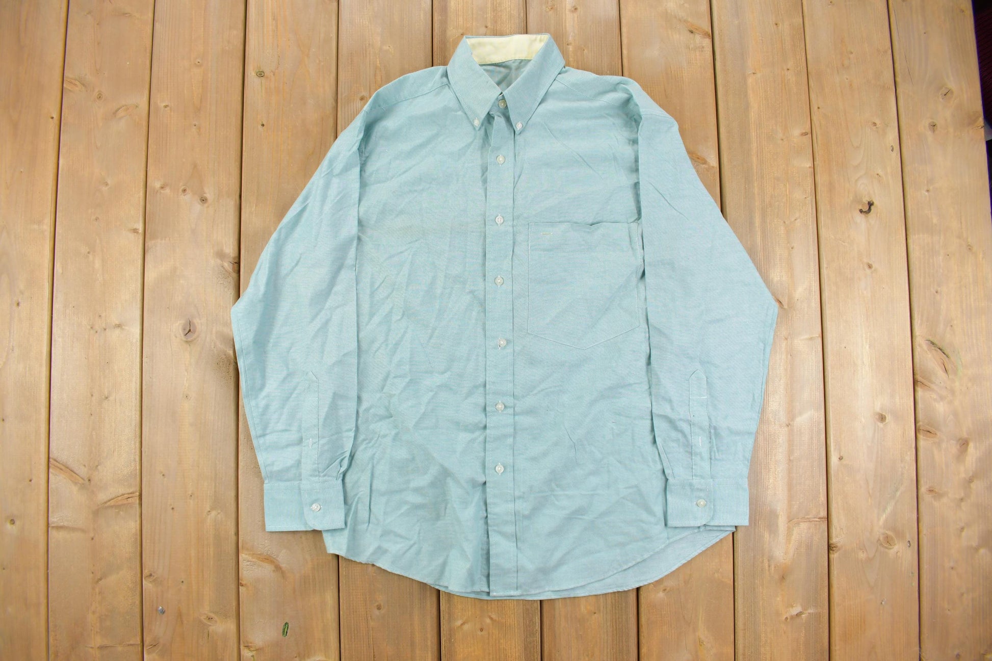 Vintage 1990s Plain Simple Button Up Long Sleeve Shirt