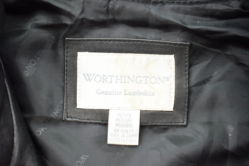 Vintage 1990s Worthington Leather Varsity Jacket