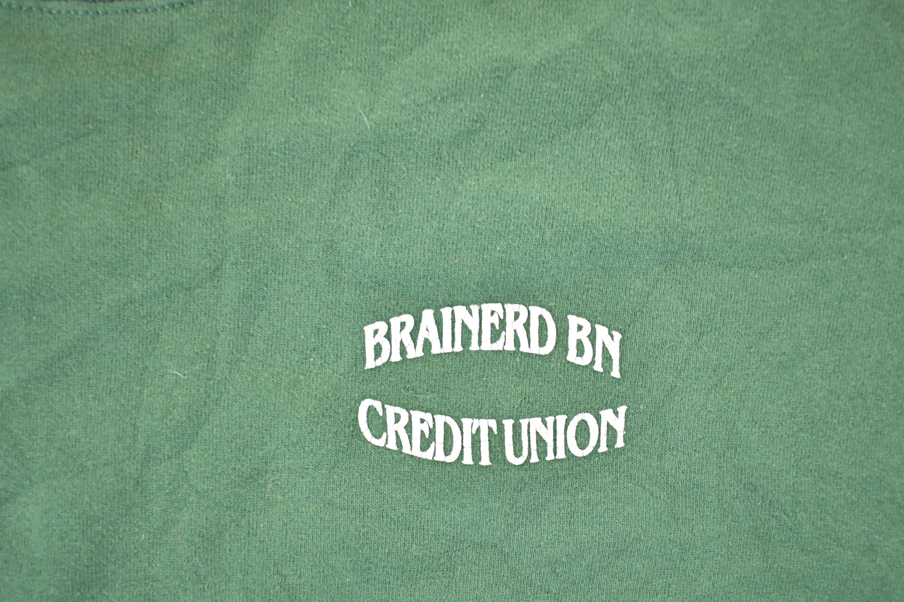 Vintage 1990s Brainerd BN Credit Union Crewneck Sweatshirt Men's M