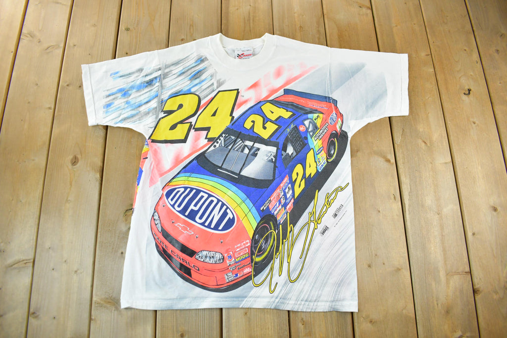 Vintage 1997 Jeff Gordon All Over Print NASCAR Racing T-Shirt Men's Medium