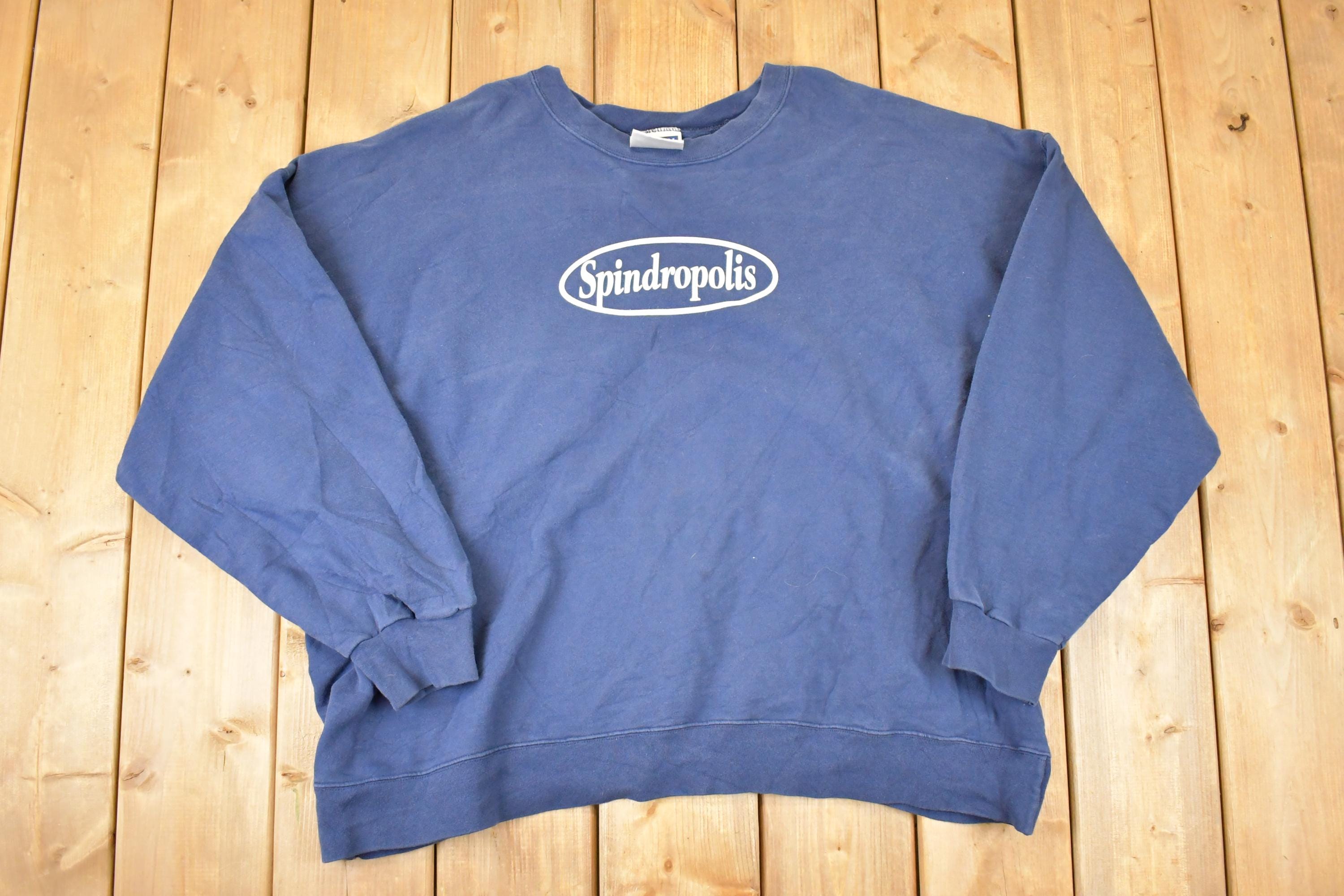 Vintage 1990s Spindropolis Graphic Print Crewneck Sweatshirt Mens XXL