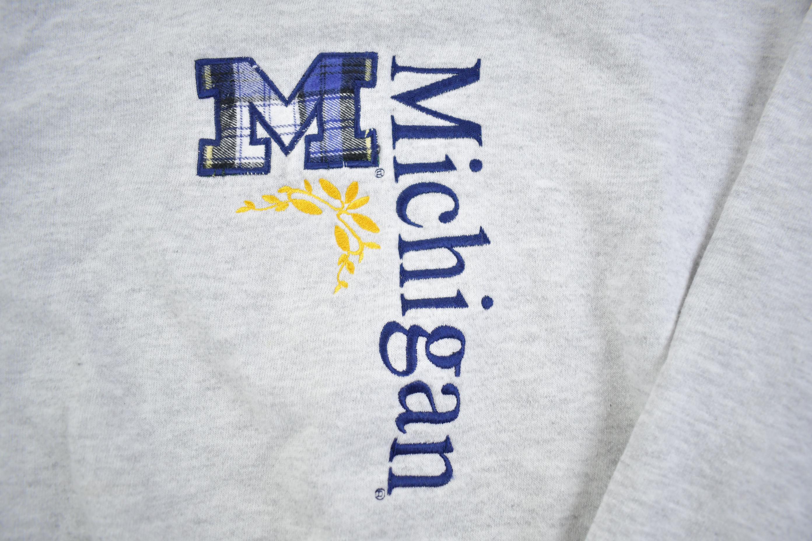 Vintage 1990s University Of Michigan Crewneck Made In USA - Large