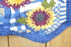 Vintage 1990s Venezia Jeans Floral Design Quarter Button Knit Cardigan Sweater Vest