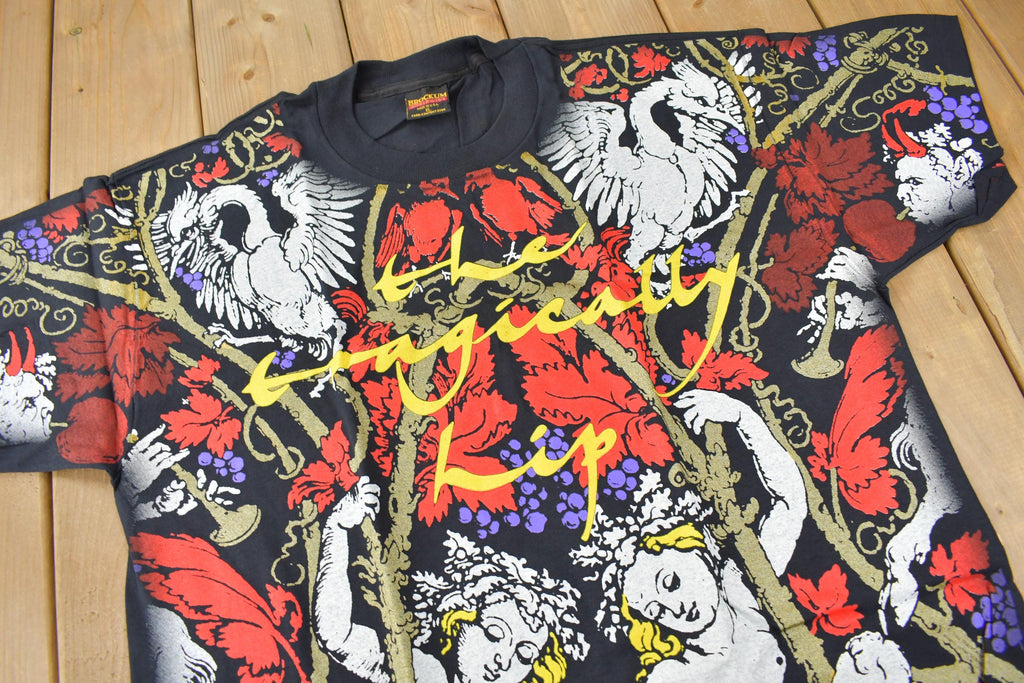 Vintage 1990s Deadstock The Tragically Hip All Over Print Single Stitch Graphic Brockum Band Tee Made in USA