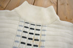 Vintage 1990s Syllables Knit Mockneck Sweater
