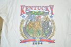 Vintage 2004 Kentucky Derby Souvenir Single Stitch Graphic Print T-Shirt Made In USA
