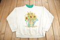 Vintage 1990s Sunflower Double Collar Crewneck Sweater