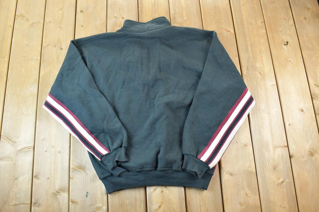 Vintage 1990s Russell Athletics Quarter Zip Crewneck Sweatshirt