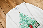 Vintage Christmas Sweater , 90s Holiday Crewneck , Made in USA , Winter Wear , Festive Christmas Tree Print