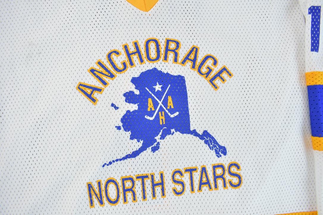 Vintage 1980s Anchorage North Stars Folz Hockey Jersey