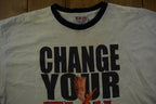 Vintage 1990s Santana Change Your Evil Ways Choose Peace Band Tee Made in USA