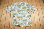 Vintage 1990s Reyn Spooner Egyptian Cotton All Over Print Golf Shirt