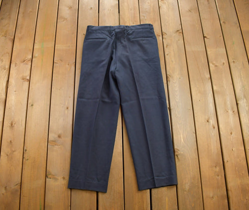 Vintage Dark Grey Trousers Size 36x30/ 1980s Wool Pants / Streetwear / True Vintage / Vintage Workwear / Made In Canada