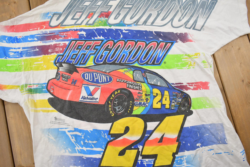 Vintage 1995 Jeff Gordon All Over Print NASCAR Racing T-Shirt