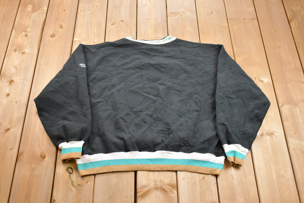Vintage 1990s Blank V-Neck Crewneck Sweatshirt