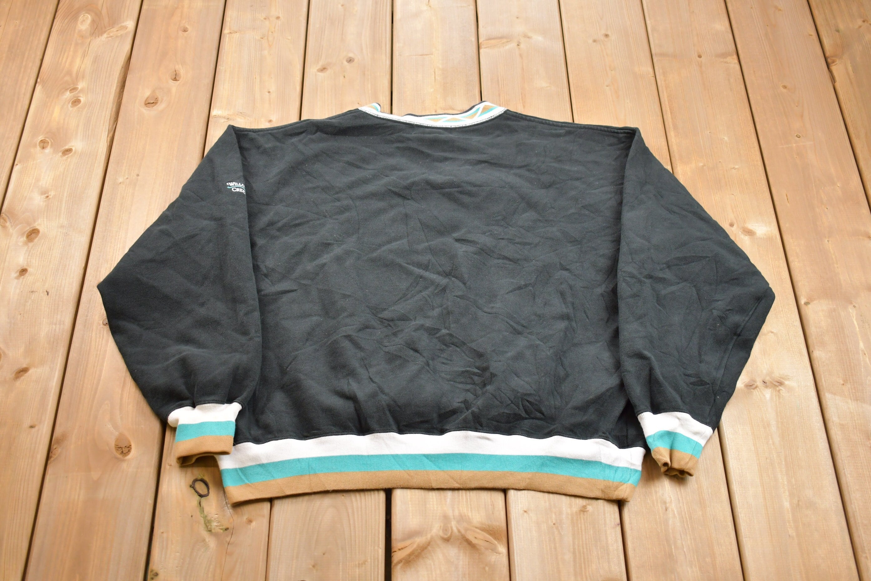 Vintage 1990s Blank V-Neck Crewneck Sweatshirt