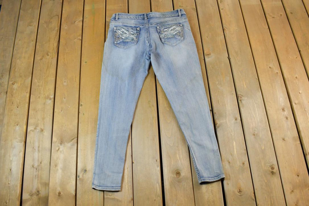 Vintage 1990s Womens Fancy Pocket Denim Jeans Size 38 x 30