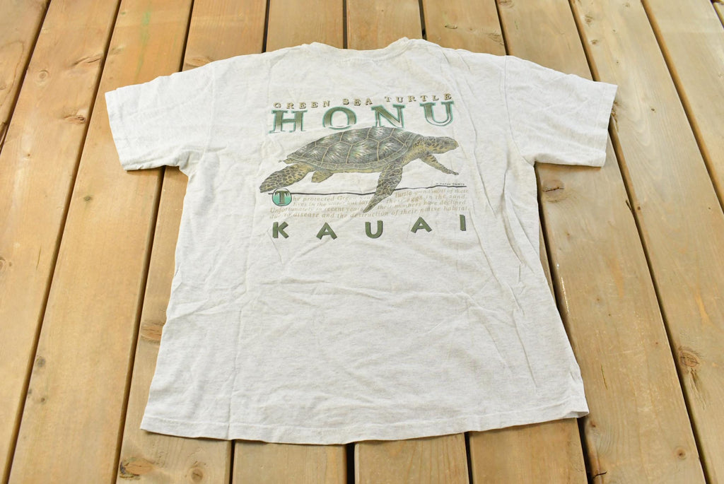 Vintage 1990s Honu Kauai Hawaii Sea Turtle Graphic T-Shirt Mens L  Travel  Streetwear  Single Stitch  Animal  90s Graphic Tee  Nature