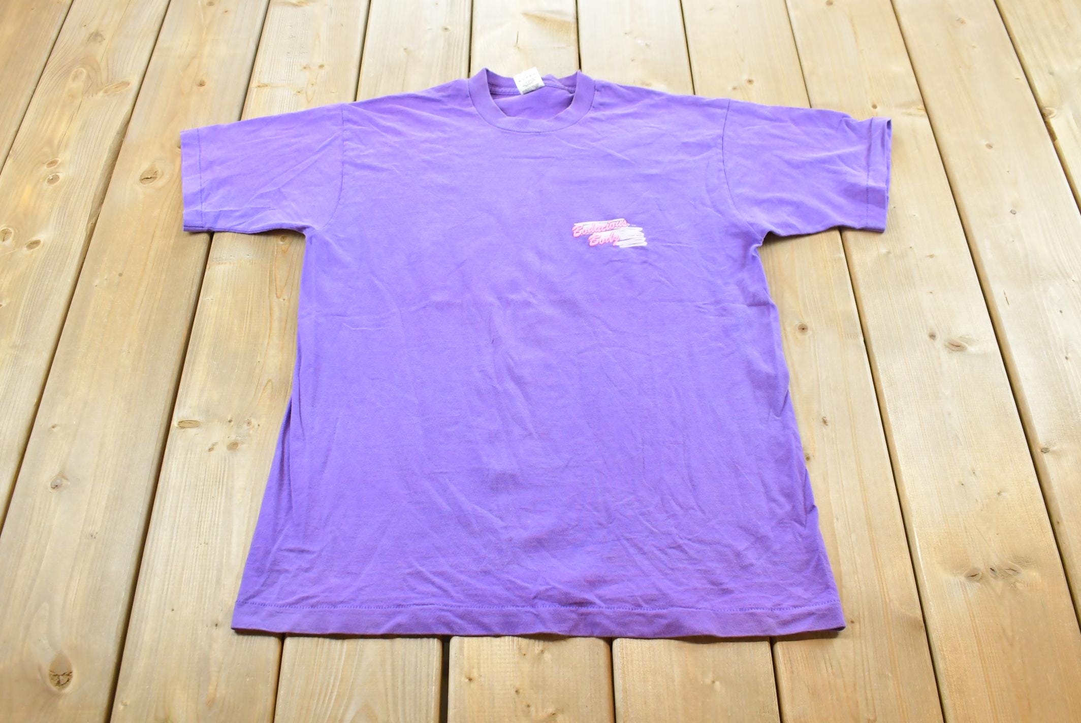 Vintage 1990s Funny Bodacious Body Defintion T-Shirt Men's L /